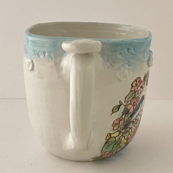 Folklorica Hand Painted Owl Tea Time Cup with Saucer by Artist Jean Cotton - Picture 13 of 15